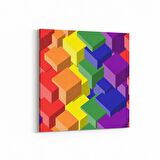 Olla 10046K Abstract 3 Boyut Görsel Kare Kanvas Tablo (Ölçü: 30X30)
