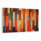 Olla 12047Y Ahşap Desen Görseli Yatay Kanvas Tablo (Ölçü: 70X50)