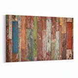 Olla 12052Y Ahşap Desen Görseli Yatay Kanvas Tablo (Ölçü: 120X80)