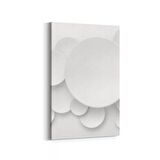 Olla 10447D Beyaz Kabartma Görseli Dikey Kanvas Tablo (Ölçü: 80X120)