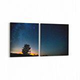 Olla 13731K2Y Doğa / Manzara Görseli Kare 2'li Yatay Kanvas Tablo (Ölçü: 85X40)