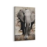 Olla 12497D Hayvanlar Alemi Görseli Dikey Kanvas Tablo (Ölçü: 60X90)