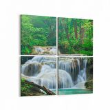 Olla 13699K4 Doğa / Manzara Görseli Kare 4'lü Kanvas Tablo (Ölçü: 125X125)