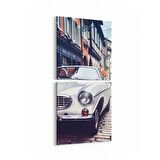 Olla 12277K2D Araç Görseli Kare 2'li Dikey Kanvas Tablo (Ölçü: 30X65)