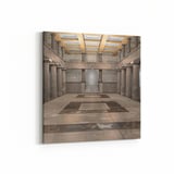 Olla 18610K4 Yapı Görseli Kare 4'lü Kanvas Tablo (Ölçü: 125X125)