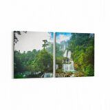 Olla 13773K2Y Doğa / Manzara Görseli Kare 2'li Yatay Kanvas Tablo (Ölçü: 85X40)