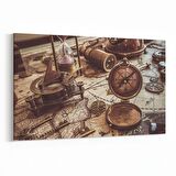 Olla 16235Y Harita Görseli Yatay Kanvas Tablo (Ölçü: 150X100)