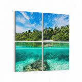 Olla 13932K4 Doğa / Manzara Görseli Kare 4'lü Kanvas Tablo (Ölçü: 125X125)