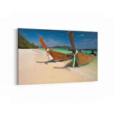 Olla 16610Y Kumsal / Sahil Görseli Yatay Kanvas Tablo (Ölçü: 45X30)