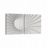 Olla 10272K2Y Abstract Girdap Görsel Kare 2'li Yatay Kanvas Tablo (Ölçü: 125X60)