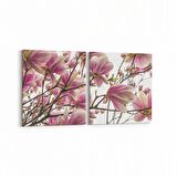 Olla 10950K2Y Ağaç Görseli Kare 2'li Yatay Kanvas Tablo (Ölçü: 105X50)