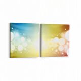 Olla 10377K2Y Abstract Görsel Kare 2'li Yatay Kanvas Tablo (Ölçü: 125X60)