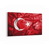 Olla 17541Y Türk Bayrağı Görseli Yatay Kanvas Tablo (Ölçü: 45X30)