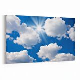 Olla 15700Y Gökyüzü Bulut Görseli  Yatay Kanvas Tablo (Ölçü: 90X60)
