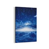 Olla 14687D Gece Gökyüzü Görseli Dikey Kanvas Tablo (Ölçü: 60X90)