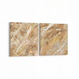 Olla 16696K2Y Mermer Desen Görsel Kare 2'li Yatay Kanvas Tablo (Ölçü: 145X70)