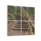 Olla 14494K4 Doğa / Manzara Görseli Kare 4'lü Kanvas Tablo (Ölçü: 145X145)