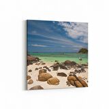 Olla 16611K Kumsal / Sahil Görseli Kare Kanvas Tablo (Ölçü: 60X60)