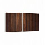 Olla 11988K2Y Ahşap Desen Görseli Kare 2'li Yatay Kanvas Tablo (Ölçü: 85X40)