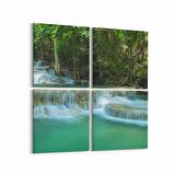 Olla 13957K4 Doğa / Manzara Görseli Kare 4'lü Kanvas Tablo (Ölçü: 145X145)