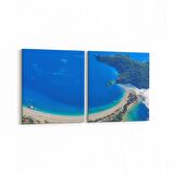 Olla 13274K2Y Doğa / Manzara Görseli Kare 2'li Yatay Kanvas Tablo (Ölçü: 145X70)