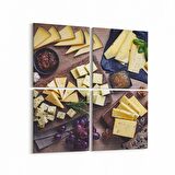 Olla 15184K4 Gıda Görseli Kare 4'lü Kanvas Tablo (Ölçü: 65X65)