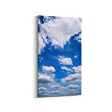 Olla 15438DD Gökyüzü Bulut Görseli  Dikey Dar Kanvas Tablo (Ölçü: 60X120)