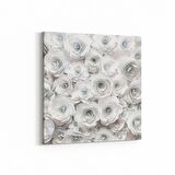 Olla 11597K Çiçek Görseli Kare Kanvas Tablo (Ölçü: 25X25)