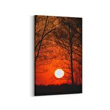 Olla 15997D Günbatımı Görseli Dikey Kanvas Tablo (Ölçü: 60X90)