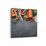 Olla 15054K Gıda Görseli Kare Kanvas Tablo (Ölçü: 25X25)