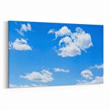 Olla 15645Y Gökyüzü Bulut Görseli  Yatay Kanvas Tablo (Ölçü: 150X100)