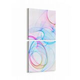 Olla 10131K2D Abstract Görsel Kare 2'li Dikey Kanvas Tablo (Ölçü: 30X65)