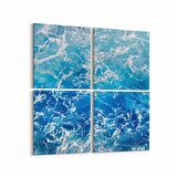 Olla 12995K4 Deniz / Okyanus Görseli Kare 4'lü Kanvas Tablo (Ölçü: 65X65)