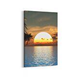 Olla 16030D Günbatımı Görseli Dikey Kanvas Tablo (Ölçü: 100X150)