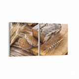 Olla 15200K2Y Gıda Görseli Kare 2'li Yatay Kanvas Tablo (Ölçü: 65X30)