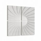 Olla 10269K4 Abstract Girdap Görsel Kare 4'lü Kanvas Tablo (Ölçü: 145X145)