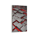 Olla 10053DD Abstract 3 Boyut Görsel Dikey Dar Kanvas Tablo (Ölçü: 40X80)
