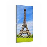 Olla 17993KD Yapı Görseli Kare 2'li Dikey Kanvas Tablo (Ölçü: 30X65)