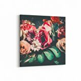 Olla 11781K Çiçek Görseli Kare Kanvas Tablo (Ölçü: 25X25)