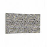 Olla 14954K2Y Geometrik Desen Görseli Kare 2'li Yatay Kanvas Tablo (Ölçü: 65X30)