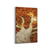 Olla 10600D Ağaç Görseli Dikey Kanvas Tablo (Ölçü: 60X90)