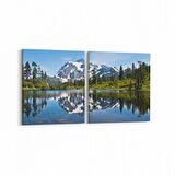 Olla 14100K2Y Doğa / Manzara Görseli Kare 2'li Yatay Kanvas Tablo (Ölçü: 85X40)