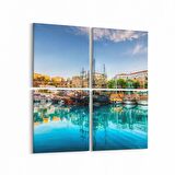 Olla 13212K4 Doğa / Manzara Görseli Kare 4'lü Kanvas Tablo (Ölçü: 65X65)