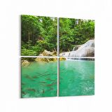 Olla 13687K4 Doğa / Manzara Görseli Kare 4'lü Kanvas Tablo (Ölçü: 125X125)