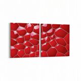 Olla 10042K2Y Abstract 3 Boyut Görsel Kare 2'li Yatay Kanvas Tablo (Ölçü: 125X60)