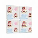 Olla 15232K4 Gıda Görseli Kare 4'lü Kanvas Tablo (Ölçü: 65X65)