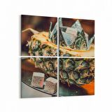Olla 14976K4 Gıda Görseli Kare 4'lü Kanvas Tablo (Ölçü: 145X145)