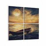 Olla 13776K4 Doğa / Manzara Görseli Kare 4'lü Kanvas Tablo (Ölçü: 125X125)