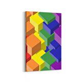 Olla 10046D Abstract 3 Boyut Görsel Dikey Kanvas Tablo (Ölçü: 80X120)