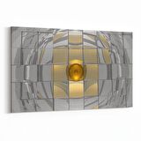 Olla 10047Y Abstract 3 Boyut Görsel Yatay Kanvas Tablo (Ölçü: 150X100)